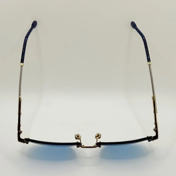 FRED FG40049U 30V Shiny Gold/Blue Sunglasses 60-14-145 NEW (Replacement Box) - Picture 10 of 16